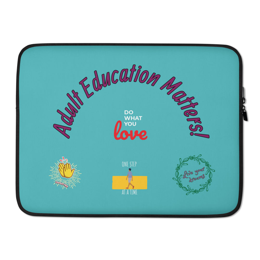 Purple/Teal AE Matters Stickers1 Laptop Sleeve